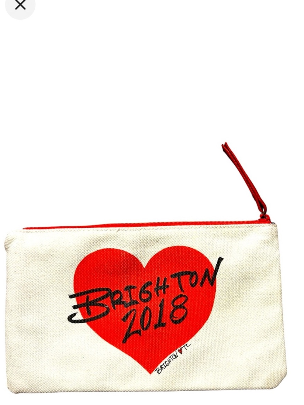 Brighton 2018 Red Heart Shopping Girls Canvas Pouch
